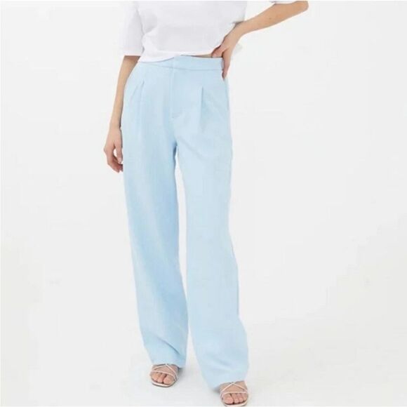 Urban Outfitters Eva  Light Blue High Waist Pleated Trousers| M - Picture 1 of 9
